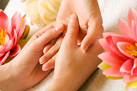 About Reflexology. hand reflex